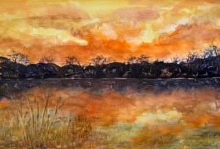 Sunset on Fire